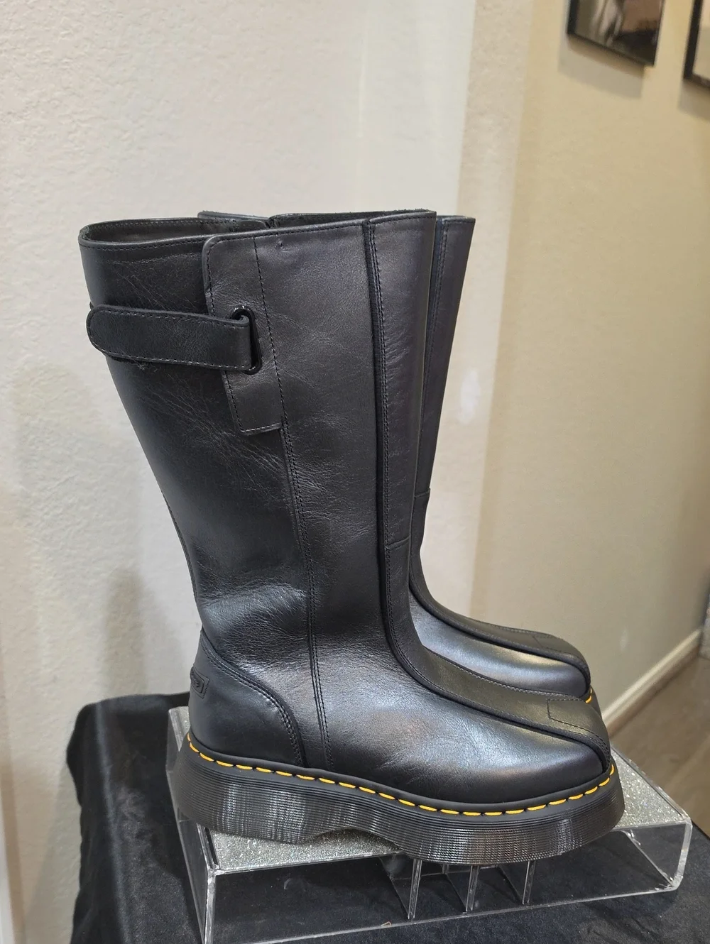 Dr. Martens Buzz Hi Gloss Leather Boots
